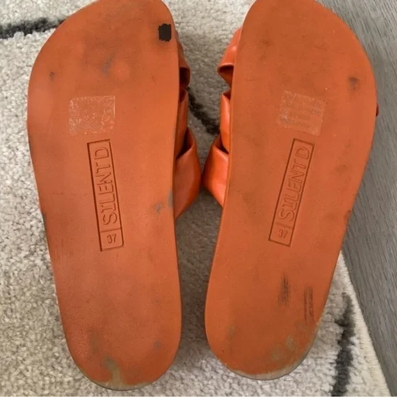 ✅ Silent D Sandals Helena Braided Slides in Orange - Picture 9 of 10